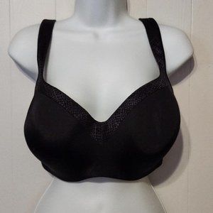 38DDD Bra Padded Underwire‎ Wide Straps Black